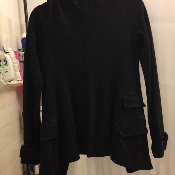 Black blazer made is sweatshirt material by Aude - Picture 5 of 5